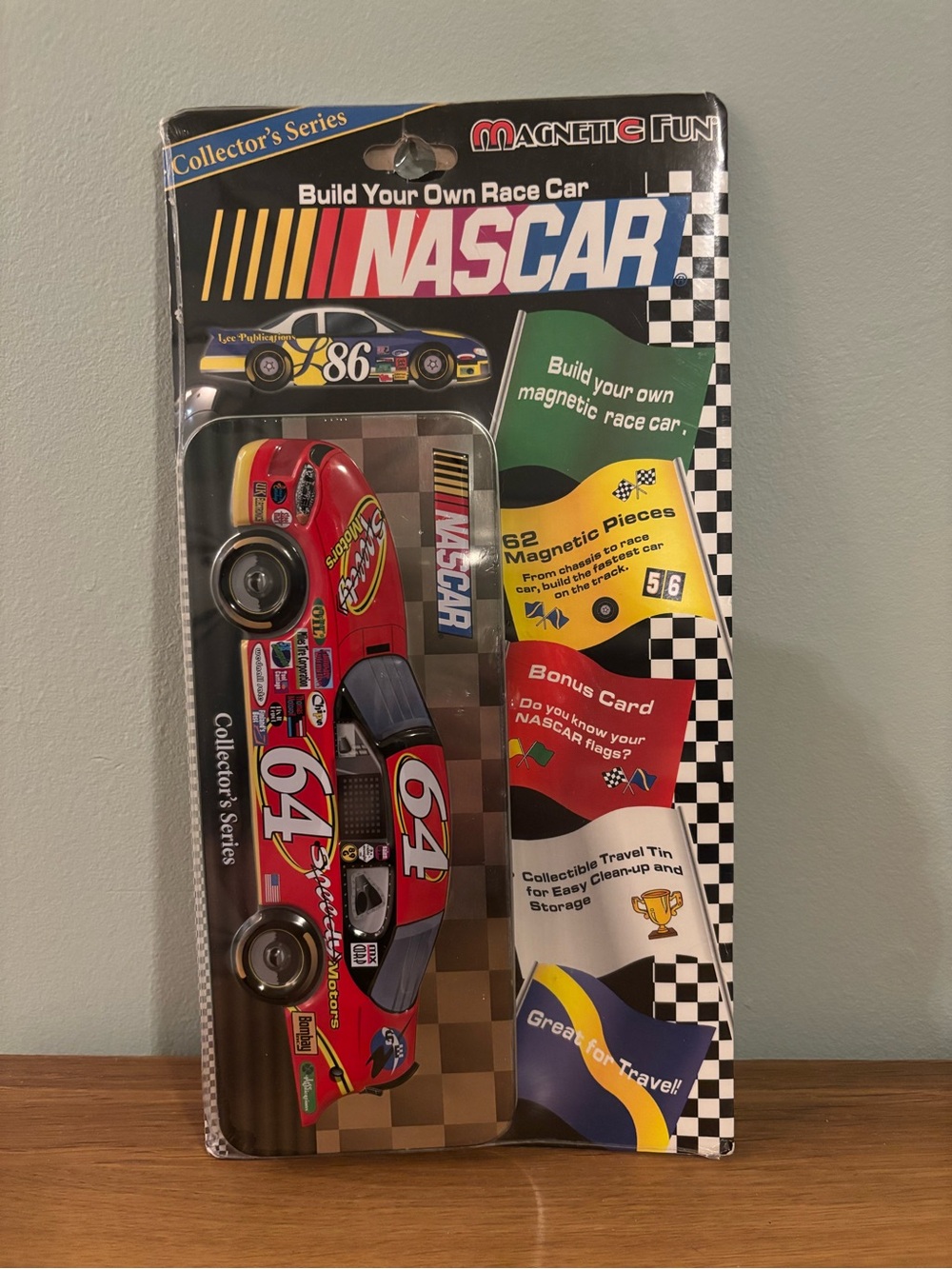 NASCAR Magnetic Fun Build Your Own Race Car collector's series set travel tin